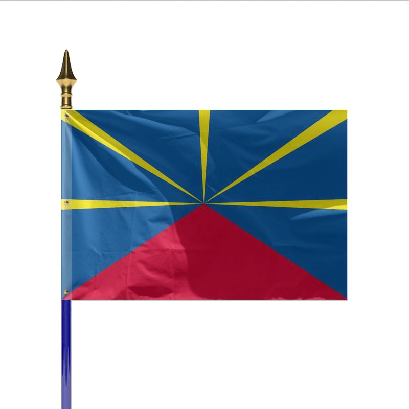 Drapeau La Réunion avec hampe - Province